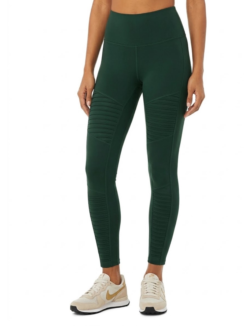Alo Yoga High Waist Moto 7/8 Green Leggings Workout Athleisure